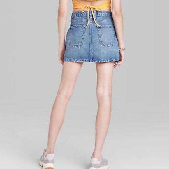 Wild Fable Womens Jeans Mini Skirt Butterfly, 03, "Out of this world", NWT Sz.0 - Picture 3 of 14